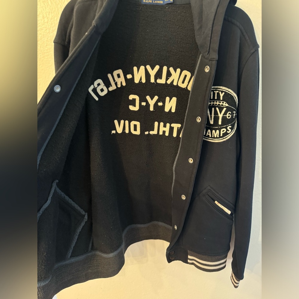RALPH LAUREN POLO NEW YORK CITY SNAP BUTTON HOODIE SWEATSHIRT (XL) - Picture 7 of 13
